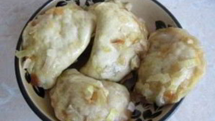 Рецепт вареников с капустой на пару