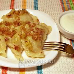 Рецепт Вареников с картошкой и салом