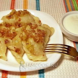 Рецепт Вареников с картошкой и салом