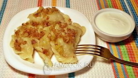 Рецепт вареников с картошкой и салом