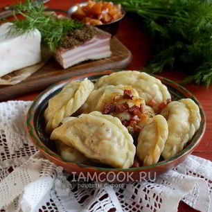 Рецепт Вареников с квашеной капустой и салом