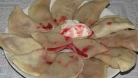 Рецепт вареников с малиной