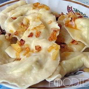 Рецепт Вареников с сырой картошкой и салом