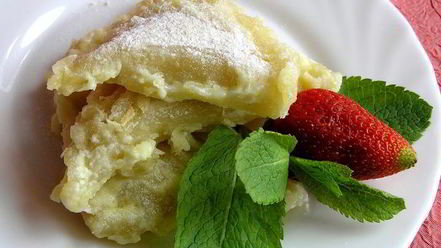 Рецепт вареников с творогом, запеченные в сливках