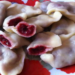 Рецепт Вареников с вишней на основе заварного теста