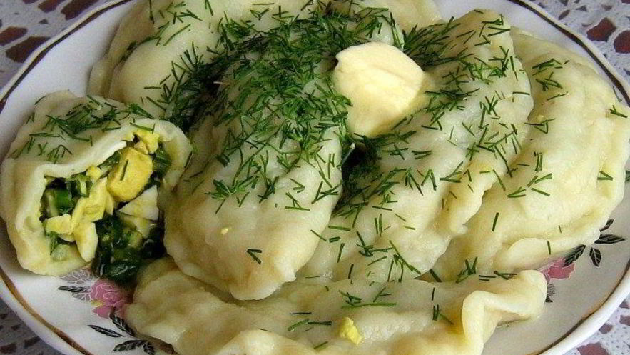 Рецепт вареников с яйцом