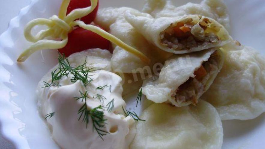 Рецепт вкусных вареников с гречкой и овощами