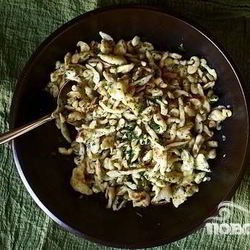 Рецепт Яичной лапши с луком и зеленью