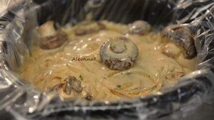 Рецепт жаркого из говядины с грибами