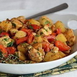 Рецепт Жаркого из индейки с тимьяном и паприкой