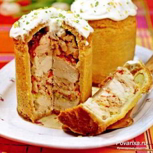 Рецепт Жаркого из курицы Праздничный кулич