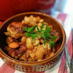 Рецепт Жаркого из курицы с фасолью