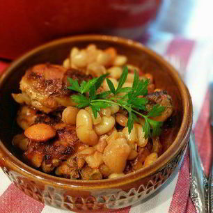 Рецепт Жаркого из курицы с фасолью