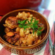 Рецепт Жаркого из курицы с фасолью