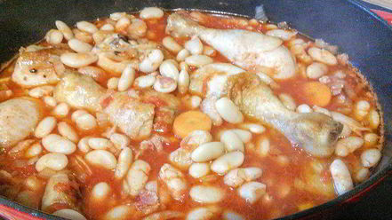 Рецепт жаркого из курицы с фасолью