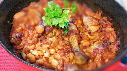 Рецепт жаркого из курицы с фасолью