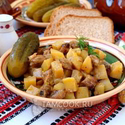 Рецепт Жаркого из свинины в горшочках