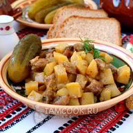 Рецепт Жаркого из свинины в горшочках