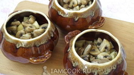 Рецепт жаркого из свинины в горшочках