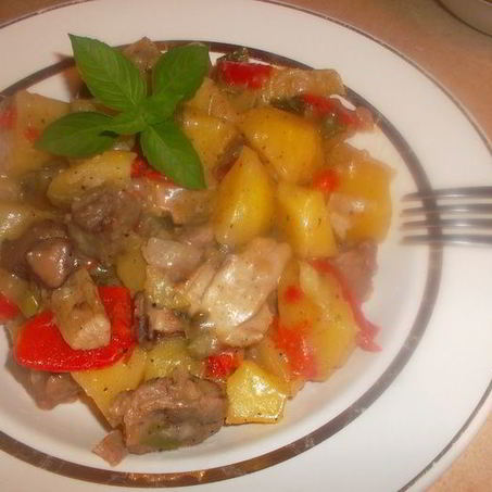 Рецепт Жаркого с грибами по-домашнему