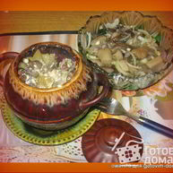 Рецепт Жаркого с грибами в горшочках