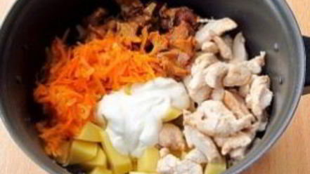 Рецепт жаркого с грибами