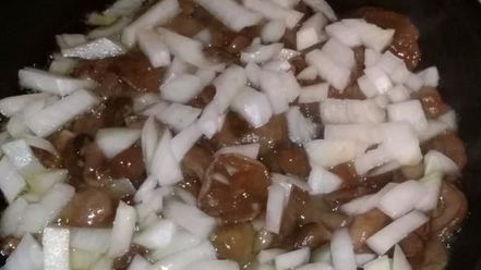 Рецепт жаркого с индюшкой и маслятами