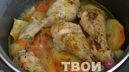 Рецепт жаркого с курицей в мультиварке