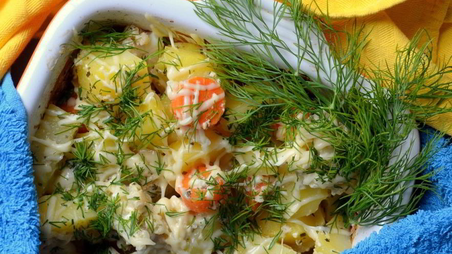 Рецепт жаркого с цветной капустой в горчичном соусе