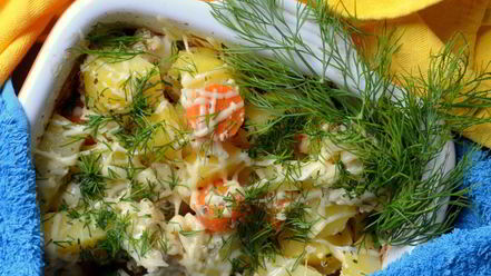 Рецепт жаркого с цветной капустой в горчичном соусе