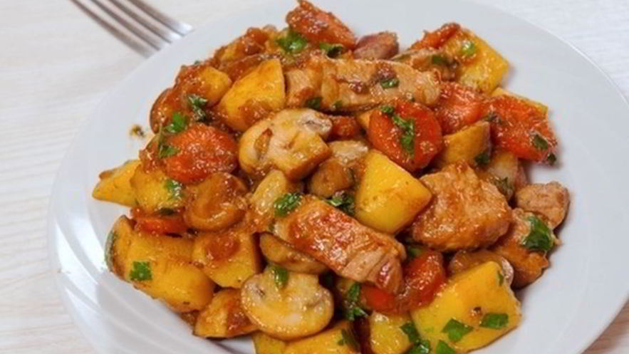 Рецепт жаркого со свининой по-кавказски