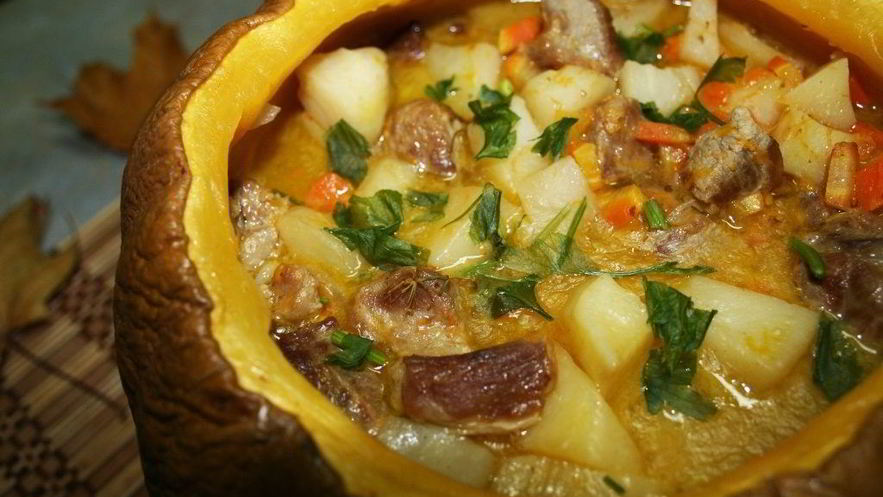 Рецепт жаркого в тыкве