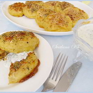 Рецепт Картофельных зраз с капустой, запеченные в духовке