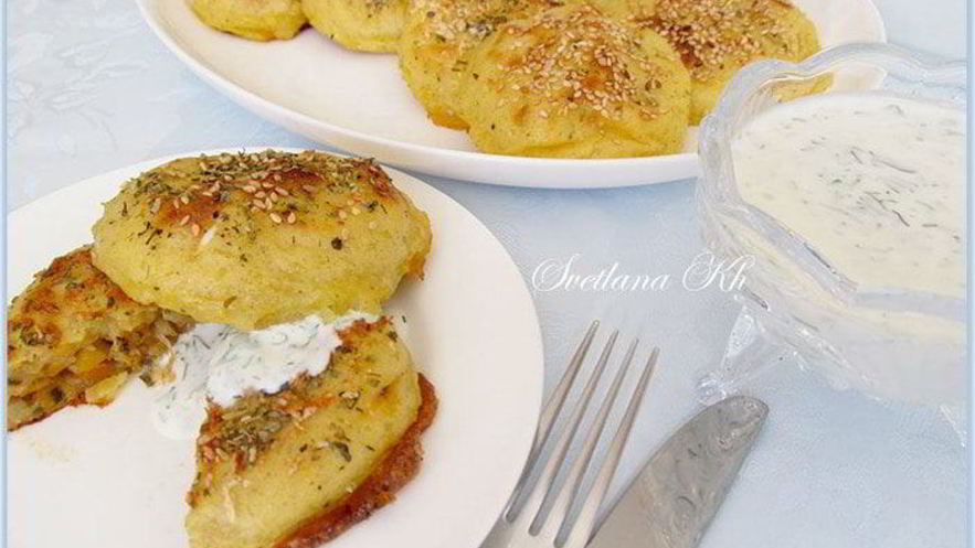 Рецепт картофельных зраз с капустой, запеченные в духовке