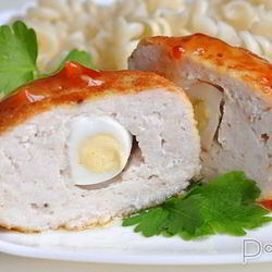Рецепт Куриных зраз с перепелиными яйцами