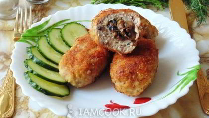 Рецепт Мясных зраз с грибами