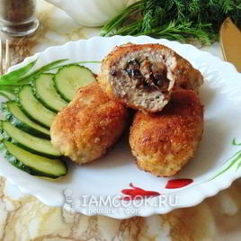 Рецепт Мясных зраз с грибами