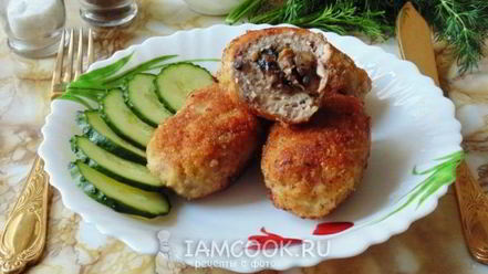 Рецепт мясных зраз с грибами