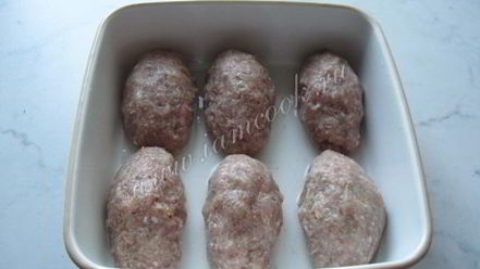 Рецепт мясных зраз с омлетом