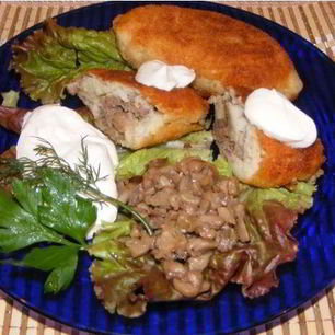 Рецепт Зраз из фарша с грибами