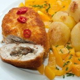 Рецепт Зраз из куриного филе с шампиньонами