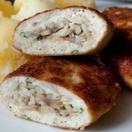 Рецепт Зраз из курицы с грибами и рисом