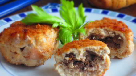 Рецепт зраз с куриной печенью и орехами