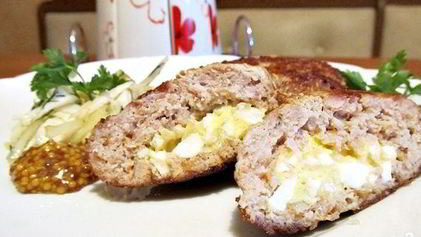 Рецепт Зраз с сыром и яйцом