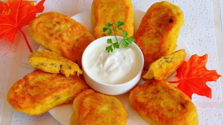 Рецепт зраз тыквенно-картофельные с грибами