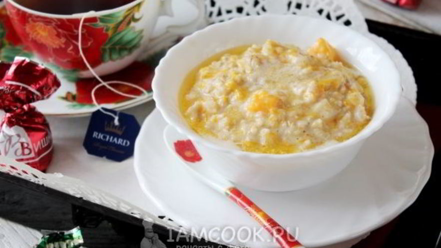 Рецепт геркулесовой каши с тыквой