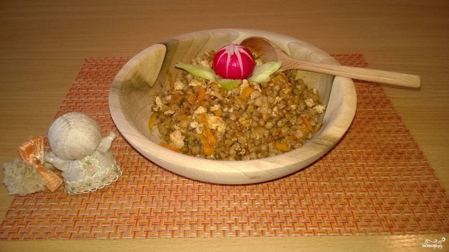 Рецепт гречки по-купечески с куриным фаршем