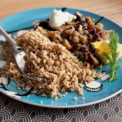 Рецепт Гречки с баклажанами