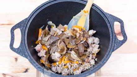 Рецепт гречки с фаршем и грибами