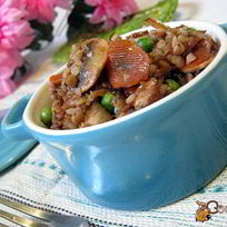 Гречка с грибами и овощами